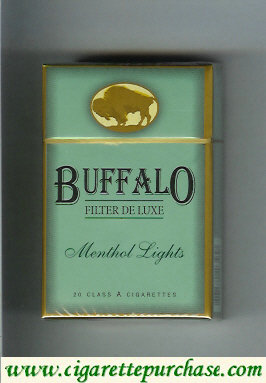 Buffalo Menthol Lights cigarettes Filter De Luxe